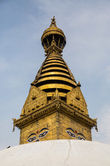 Naklejka premium The architecture of the temple complex Swayambhunath