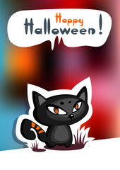 halloween angry cat