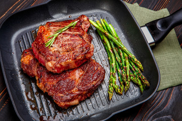 Roasted organic shin of beef meat
