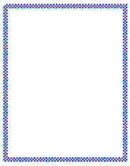 Colored Frame with Square Dots