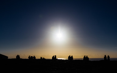 Fototapeta na wymiar Sunset at Cabo Sao Vicente, Sagres, Portugal