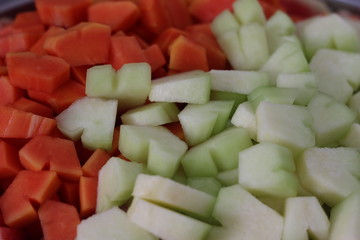 Papaya and melon
