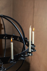 Burning church candles