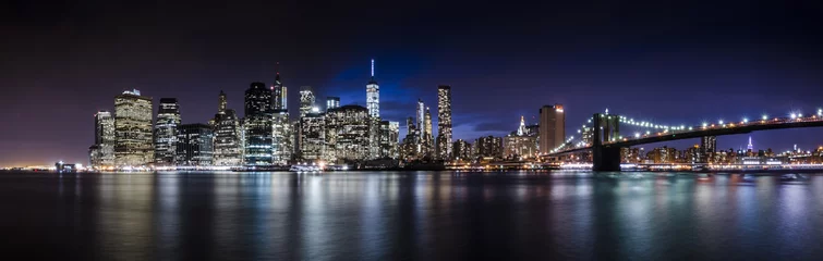 Lichtdoorlatende rolgordijnen Manhattan Downtown Manhattan Skyline