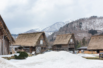 Village shirakawago at japan on winter season