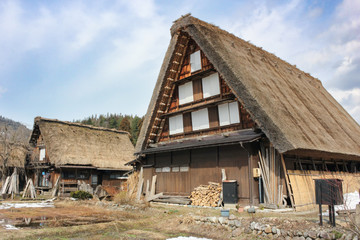 Fototapeta na wymiar Village shirakawago at japan on winter season