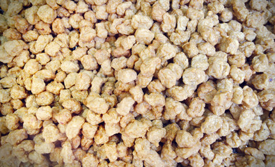 The Closeup of fried shrimp ball