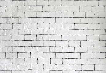 White brick wall stacked interior room