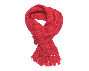 Red scarf on a white background. - Powered by Adobe