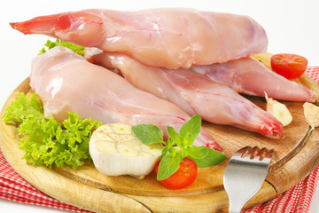 Fresh rabbit meat