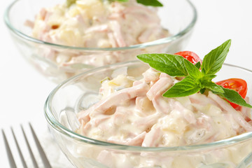 Ham and potato salad
