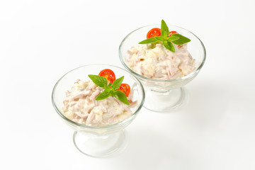 Ham and potato salad