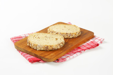 Slices of bread with seeds