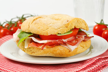 Friselle roll with prosciutto