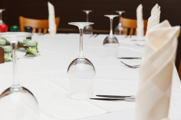 View of the served table