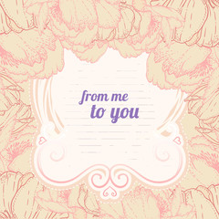 Vintage style background with flowers