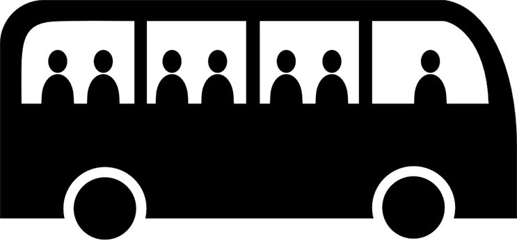 Busfahrt – Ausflug – Piktogramm