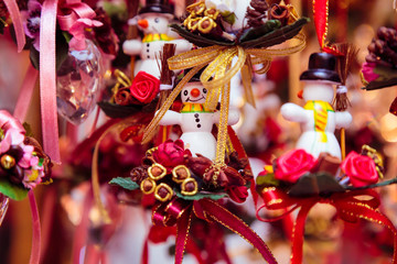 little snowmans as gifts and decorations for christmas