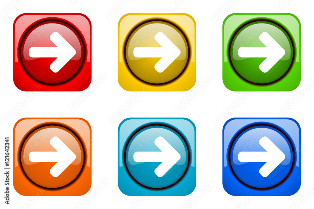 Aufkleber modern web design colorful glossy vector icons