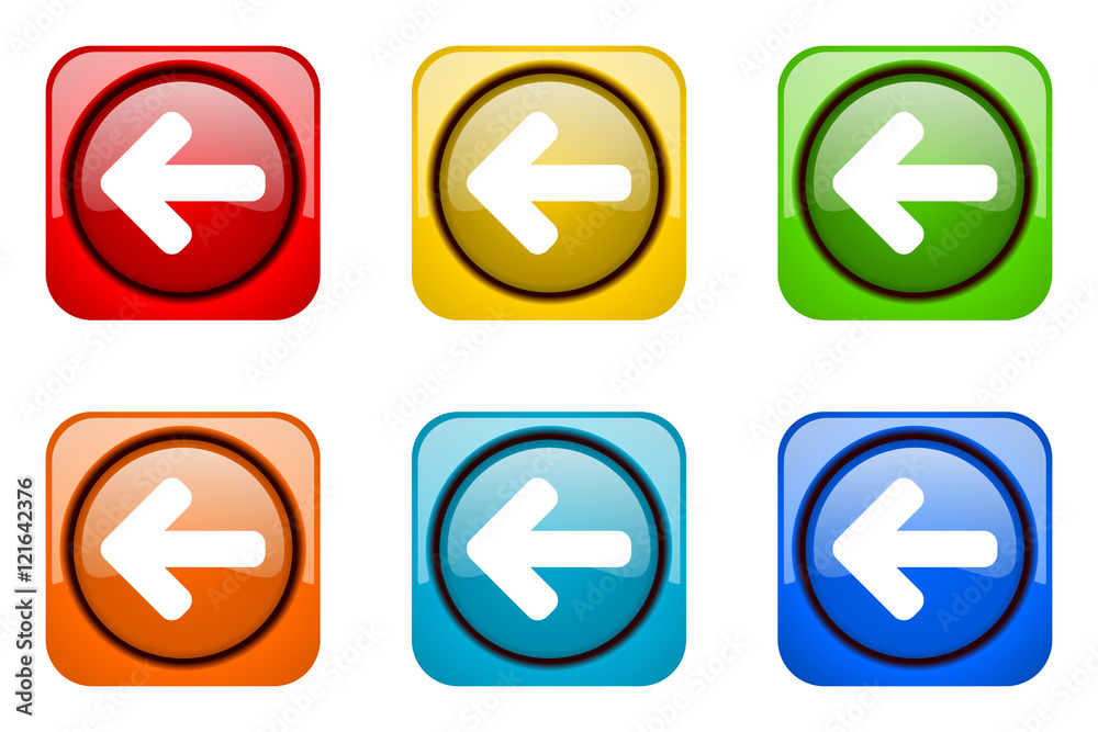 Poster Modern web design colorful glossy arrow vector icons