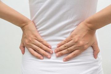 Women with back pain, health and Medical concep