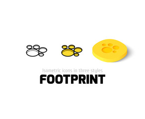 Footprint icon in different style