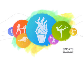 Sports Background with different games.