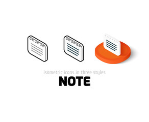 Note icon in different style