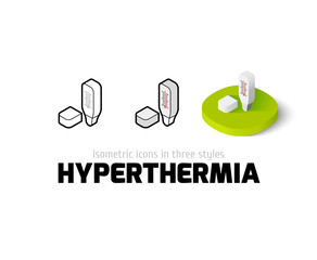 Hyperthermia icon in different style