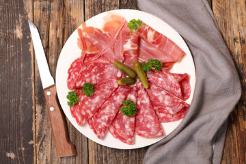 salami and cured ham