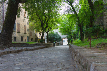 Street in the city of Bergamo