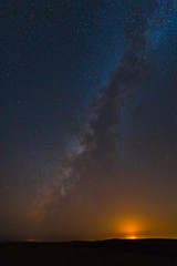 desert and the starry sky