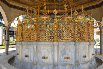 Fountain for ritual ablutions of Hagia Sophia, Istambul, Turkey