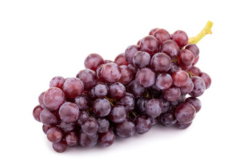 fresh red grape on white background