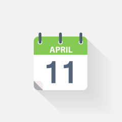 11 april calendar icon