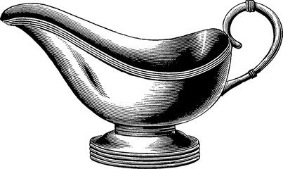 Vintage image gravy boat