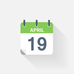 19 april calendar icon