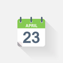 23 april calendar icon