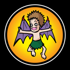devil cute vector cartoon character