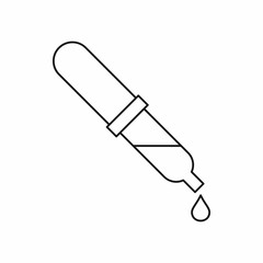 Pipette icon in outline style on a white background