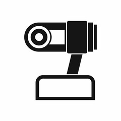 Webcam icon in simple style isolated on white background. Video symbol
