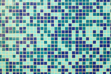 Blue ceramic mosaic background