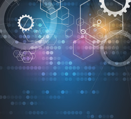 Digital technology world. Business virtual concept. Vector background