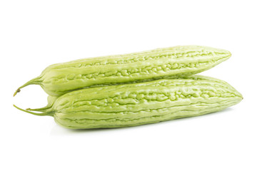 Bitter gourd isolated on white background