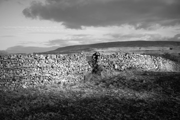 Dry stone wall in the Yorkshire dales