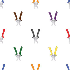 Vector seamless pattern background. Repair tools. Pliers.