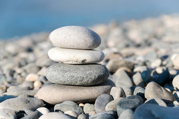 Naklejka na ściany i meble Stones on beach