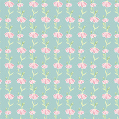 Seamless pattern flower background abstract vector illustration