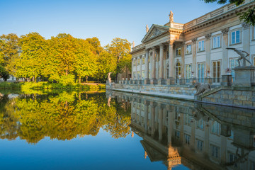 Lazienki palace in Lazienki Park, Warsaw, Poland