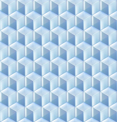 Yellow plumbing pipes on blue background, place for text